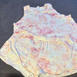 Stars Above Pastel Tie-Dye Pajama Set